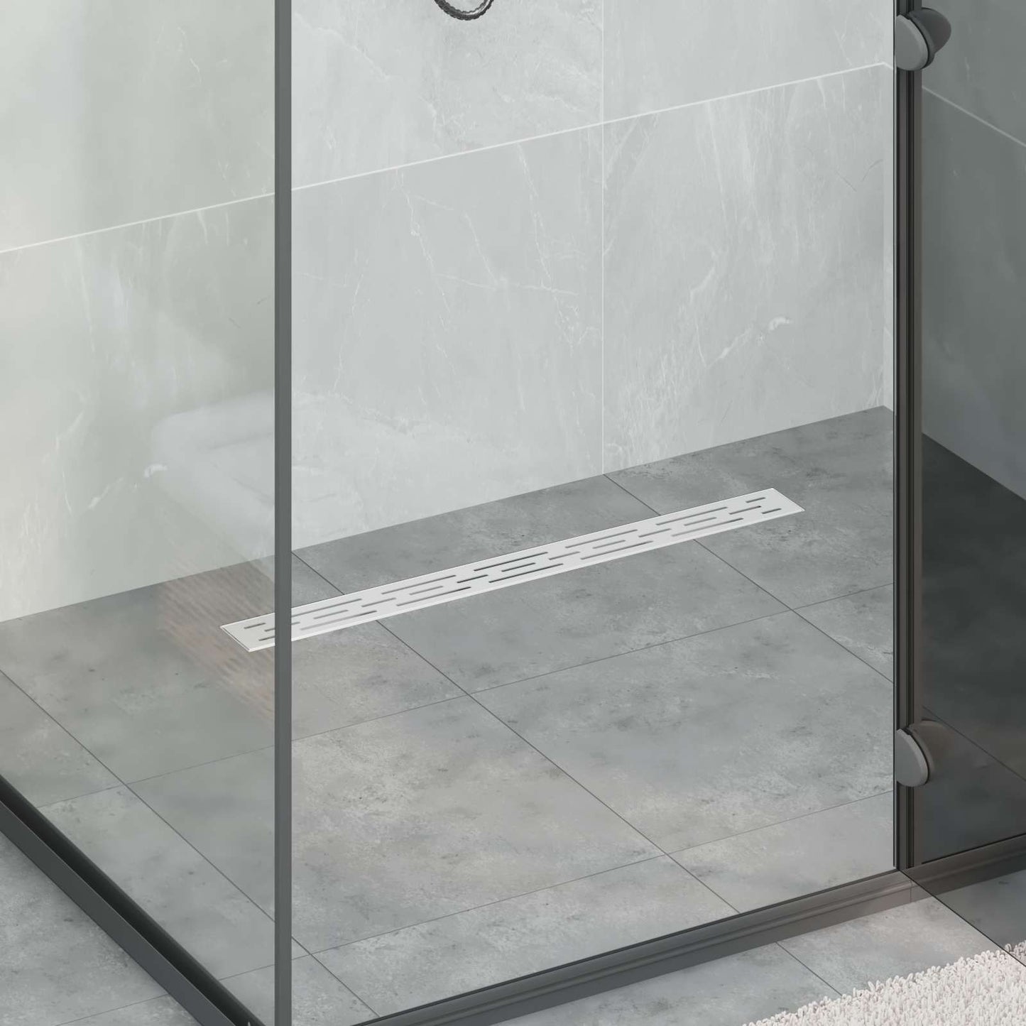 Scarico doccia Vidaxx con linea design argento 70 cm acciaio inossidabile 304