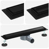 Scarico doccia Vidaxx 2 in 1 con sifone a 360° nero 50 cm