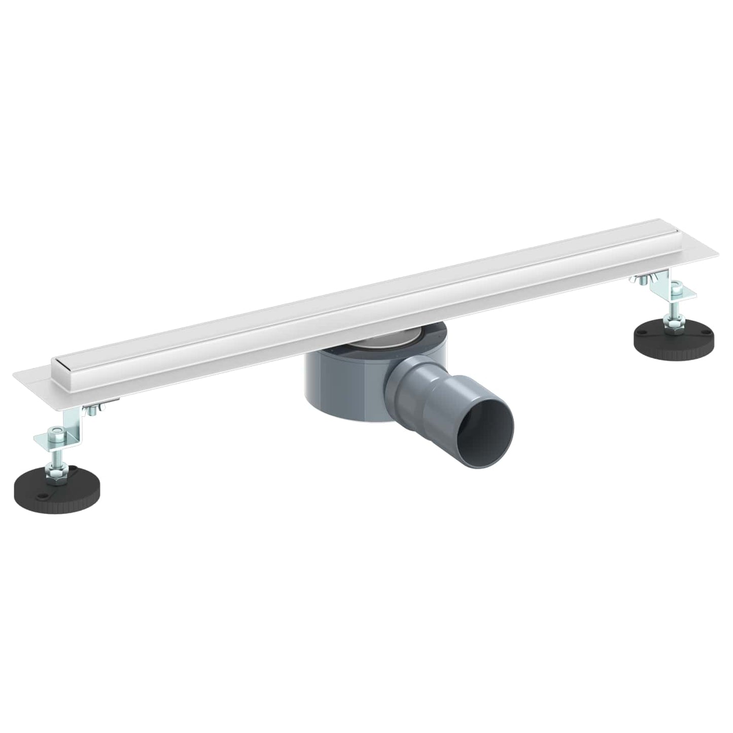 VidaXL Scarico doccia a 360° con modello slim argento 50 cm