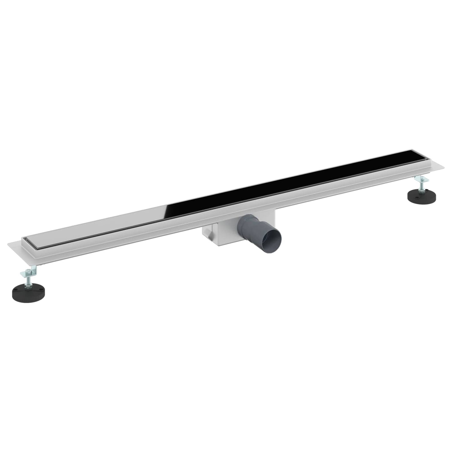 Vidaxx desagüe de ducha con tapa de cristal negro 90 cm acero inoxidable 304