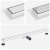 Vidaxl 2 in 1 doucheafvoer zilver 100 cm roestvrij staal 304