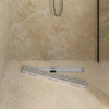 Vidaxl doucheafvoer glasdeksel met 360° sifon zilver 70 cm