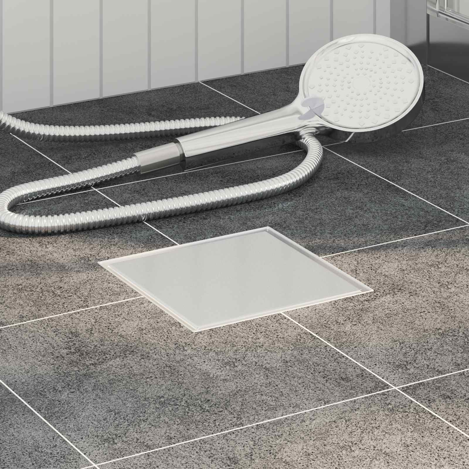 Vidaxx Desagüe de ducha 2 en 1 plateado 15 x 15 cm acero inoxidable 304