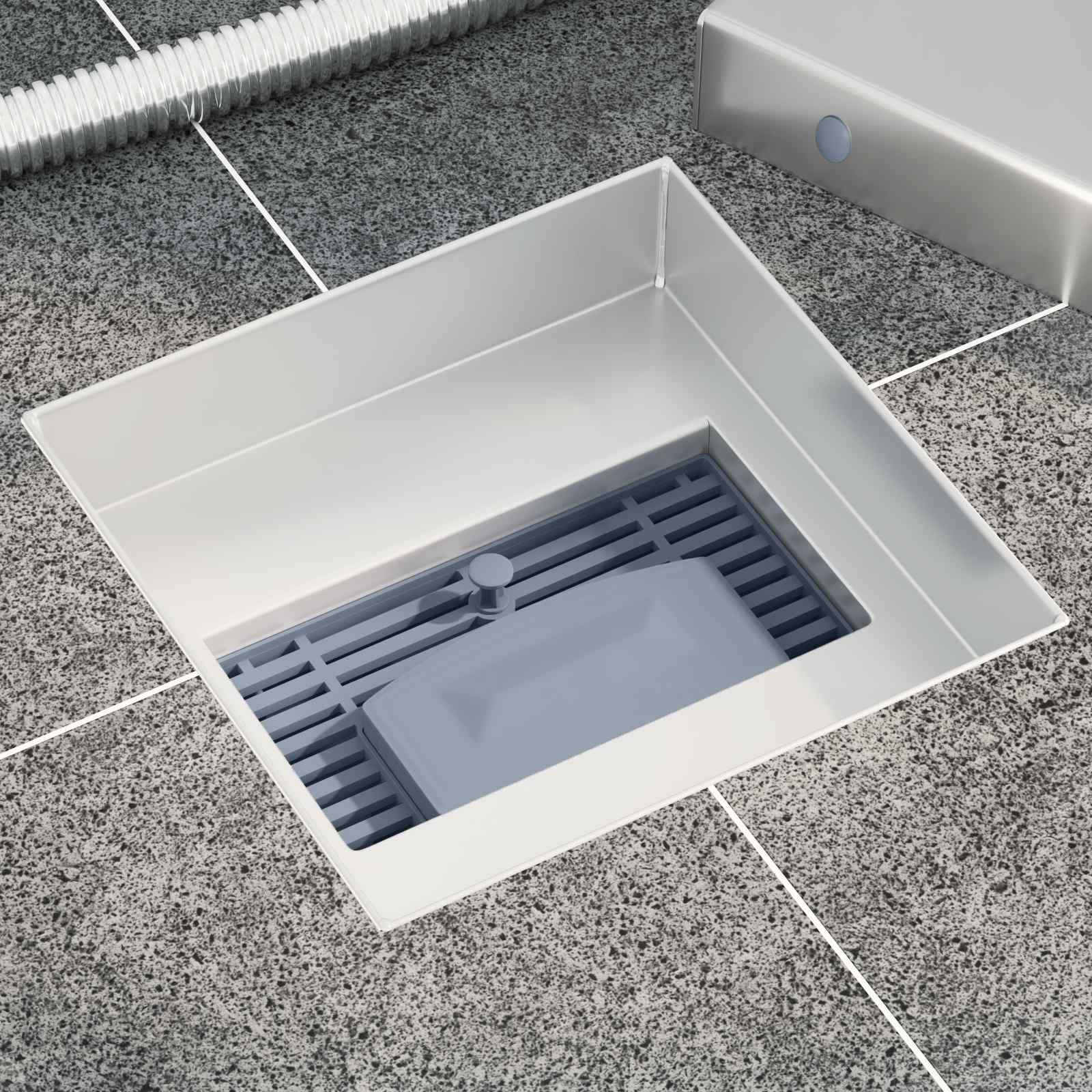 Vidaxx Desagüe de ducha 2 en 1 plateado 15 x 15 cm acero inoxidable 304