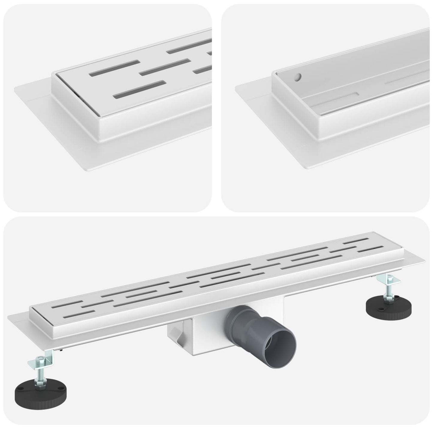 Scarico doccia Vidaxx con linea design argento 60 cm acciaio inossidabile 304