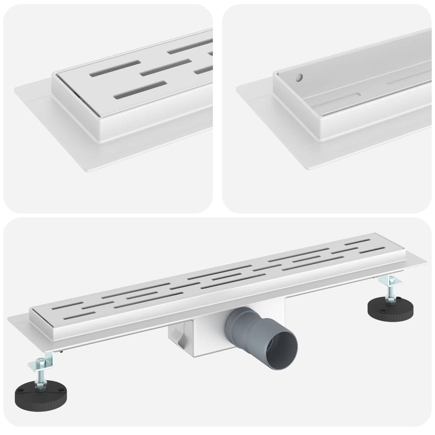Scarico doccia Vidaxx con linea design argento 50 cm acciaio inossidabile 304