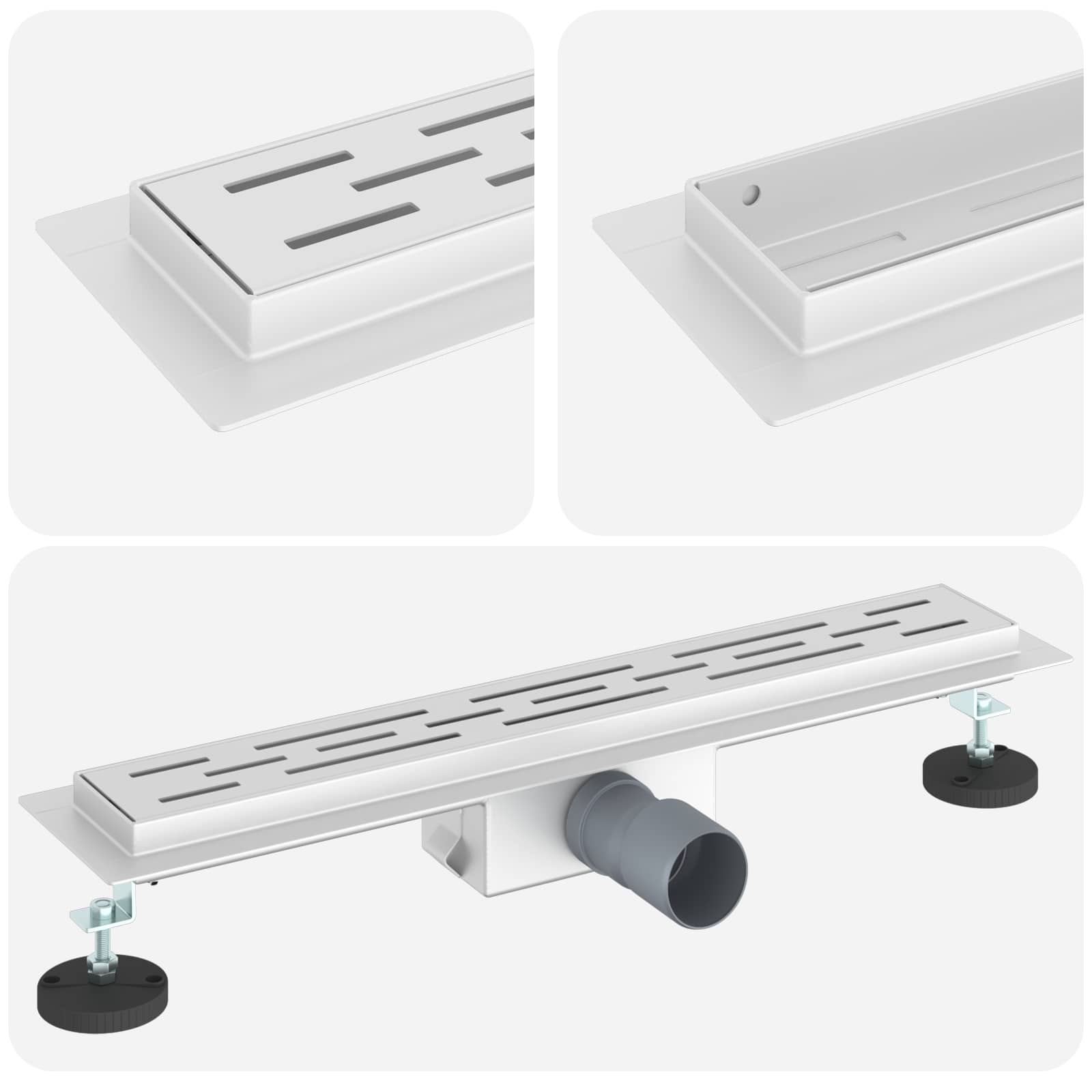Scarico doccia Vidaxx con linea design argento 50 cm acciaio inossidabile 304
