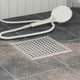 Vidaxl dot doucheafvoer zilver 20 x 20 cm roestvrij staal 304