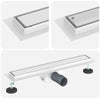 VidaXL Desagüe de ducha 2 en 1 plateado 60 cm acero inoxidable 304
