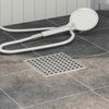Vidaxl dot doucheafvoer zilver 15 x 15 cm roestvrij staal 304
