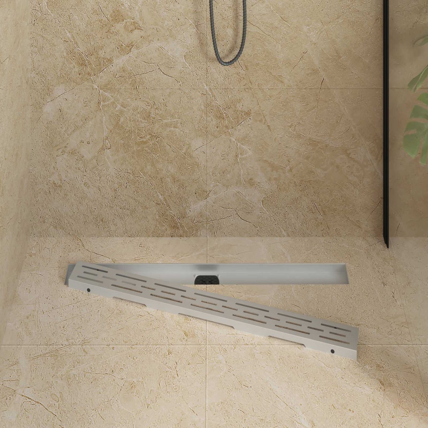 Vidaxx copertura in vetro per piletta doccia con sifone a 360° argento 80 cm