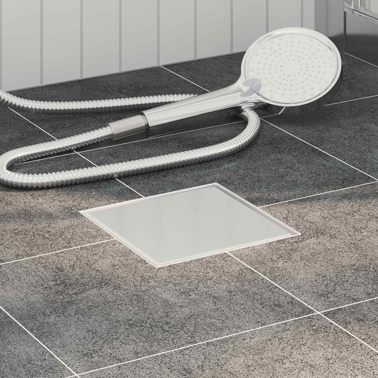 Vidaxx Desagüe de ducha 2 en 1 plateado 20 x 20 cm acero inoxidable 304