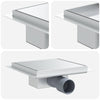 Vidaxx Scarico doccia 2 in 1 argento 20 x 20 cm acciaio inossidabile 304