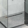 Vidaxl doucheafvoer glasdeksel met 360° sifon zwart 80 cm