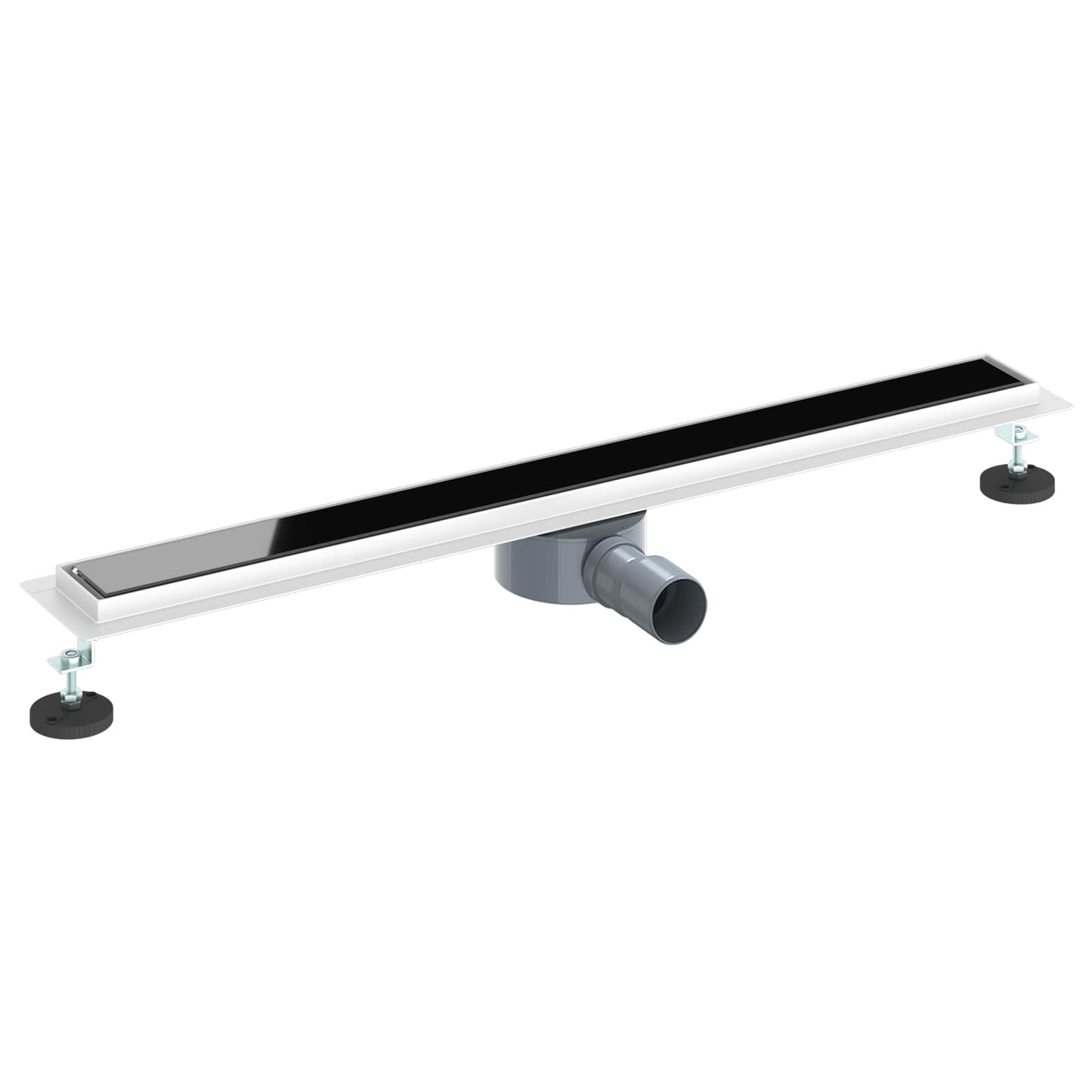 Vidaxx tapa de cristal para desagüe de ducha con sifón 360° negro 80 cm