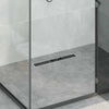 Vidaxx copertura in vetro per scarico doccia con sifone a 360° nero 50 cm