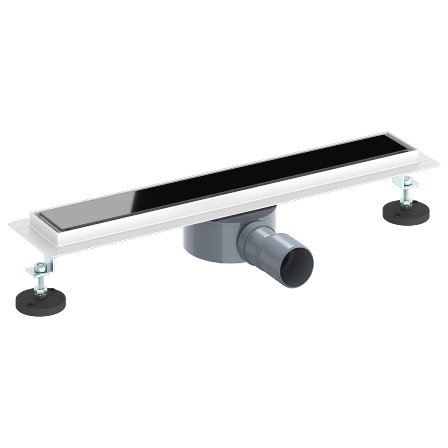 Vidaxx copertura in vetro per scarico doccia con sifone a 360° nero 50 cm