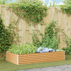 Jardinera elevada vidaxl 195 x 100 x 36 cm acero galvanizado