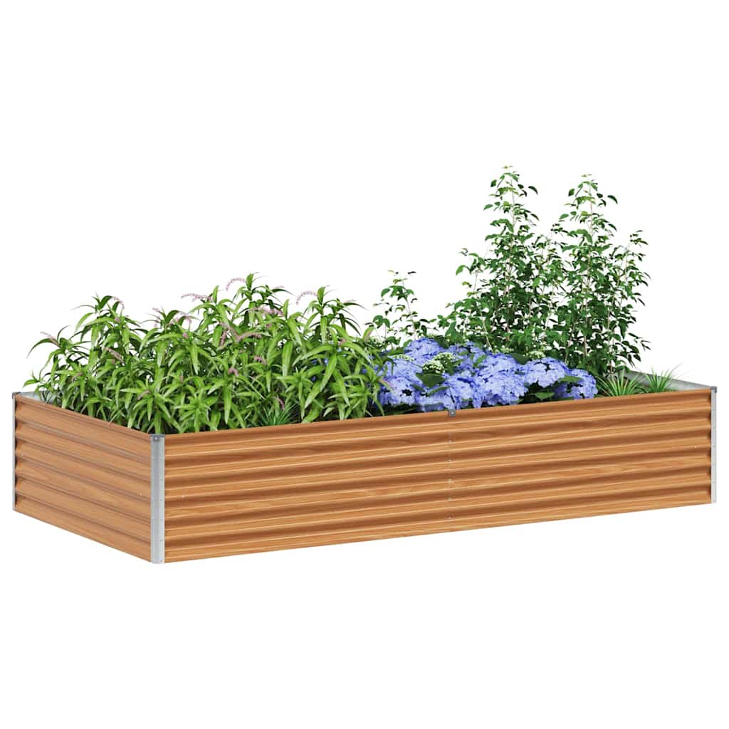 Jardinera elevada vidaxl 195 x 100 x 36 cm acero galvanizado