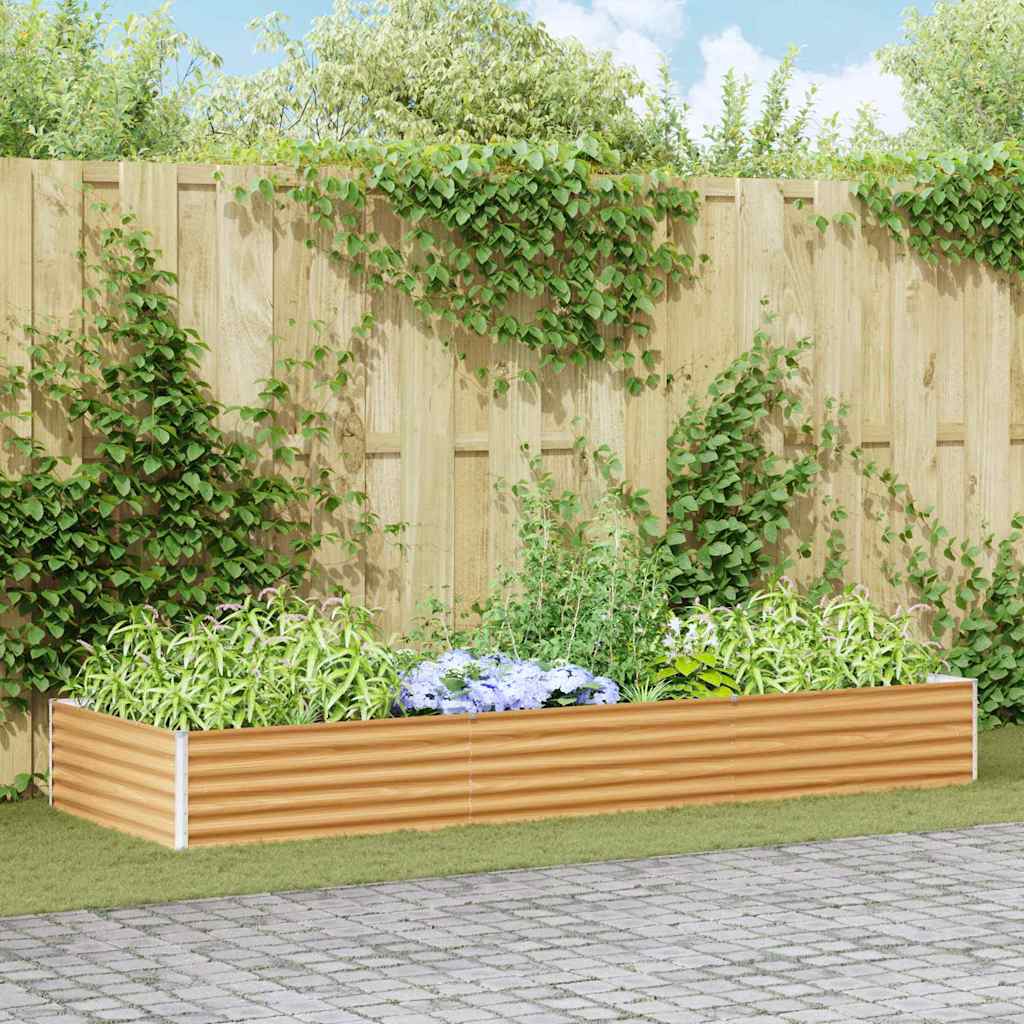 Jardinera elevada vidaxx 290 x 100 x 36 cm acero galvanizado