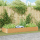 Jardinera elevada vidaxx 290 x 100 x 36 cm acero galvanizado