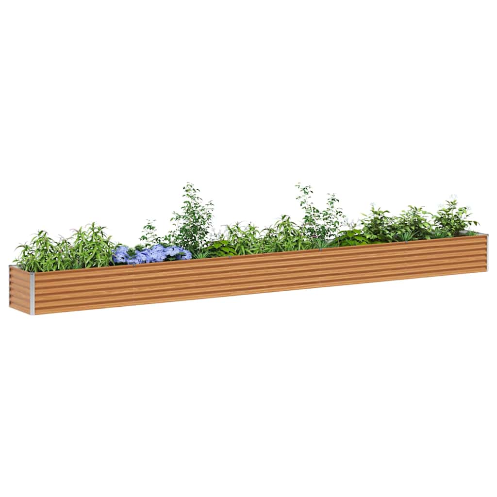 Jardinera elevada vidaxl 485 x 50 x 36 cm acero galvanizado