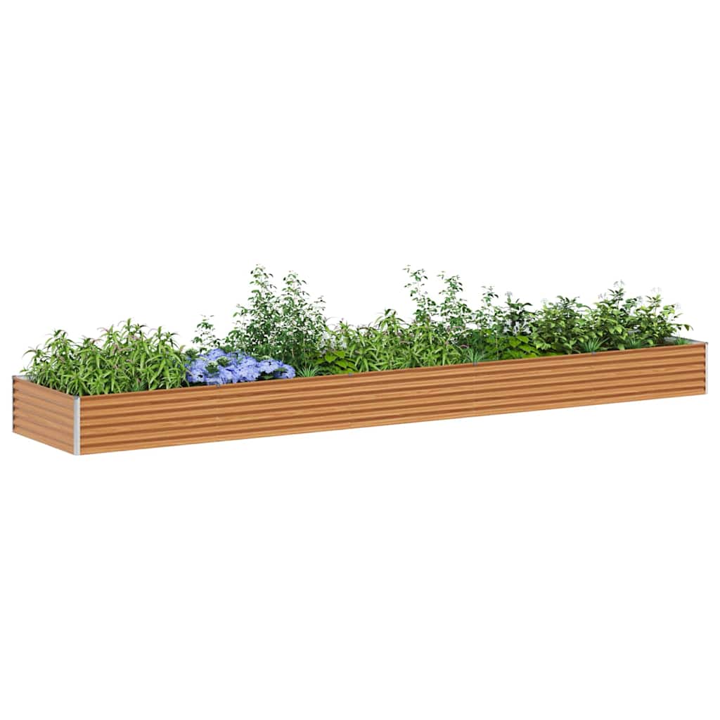Jardinera elevada vidaxx 485 x 100 x 36 cm acero galvanizado