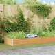 Jardinera elevada vidaxl 582 x 100 x 36 cm acero galvanizado