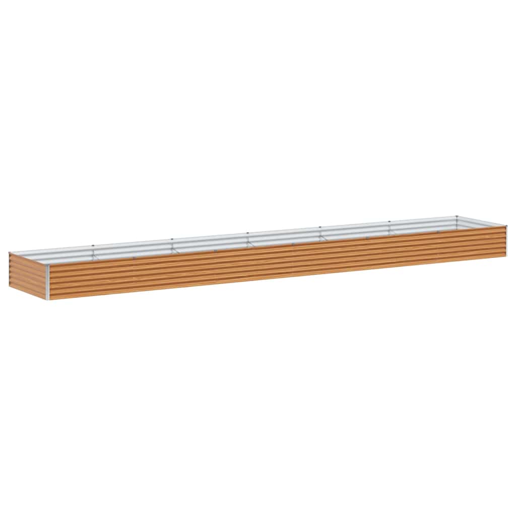 Jardinera elevada vidaxl 582 x 100 x 36 cm acero galvanizado