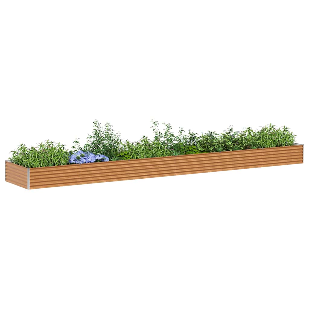 Jardinera elevada vidaxl 582 x 100 x 36 cm acero galvanizado