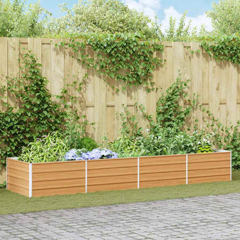 Vidaxx jardinera elevada marrón claro 320 x 80 x 45 cm
