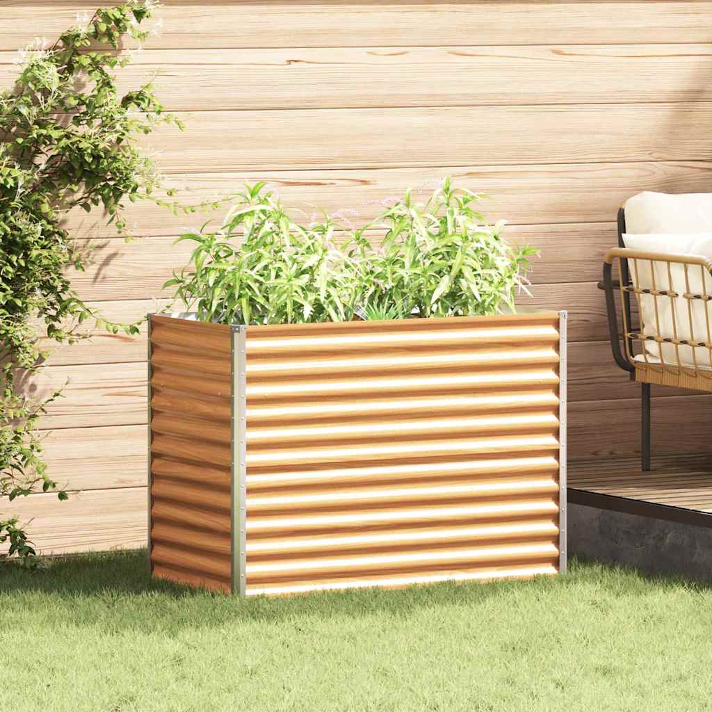 Jardinera elevada vidaxl 98 x 50 x 68 cm acero galvanizado
