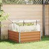 Fioriera da giardino Vidaxl con serra marrone chiaro 100 x 100 x 77 cm