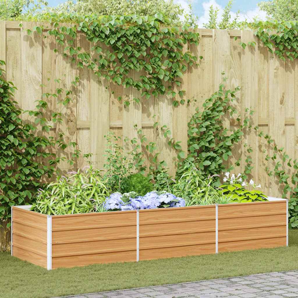 Vidaxx jardinera elevada marrón claro 240 x 80 x 45 cm