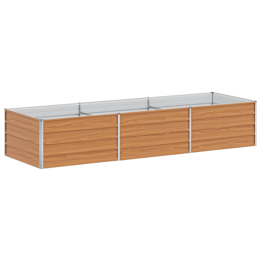 Vidaxx jardinera elevada marrón claro 240 x 80 x 45 cm