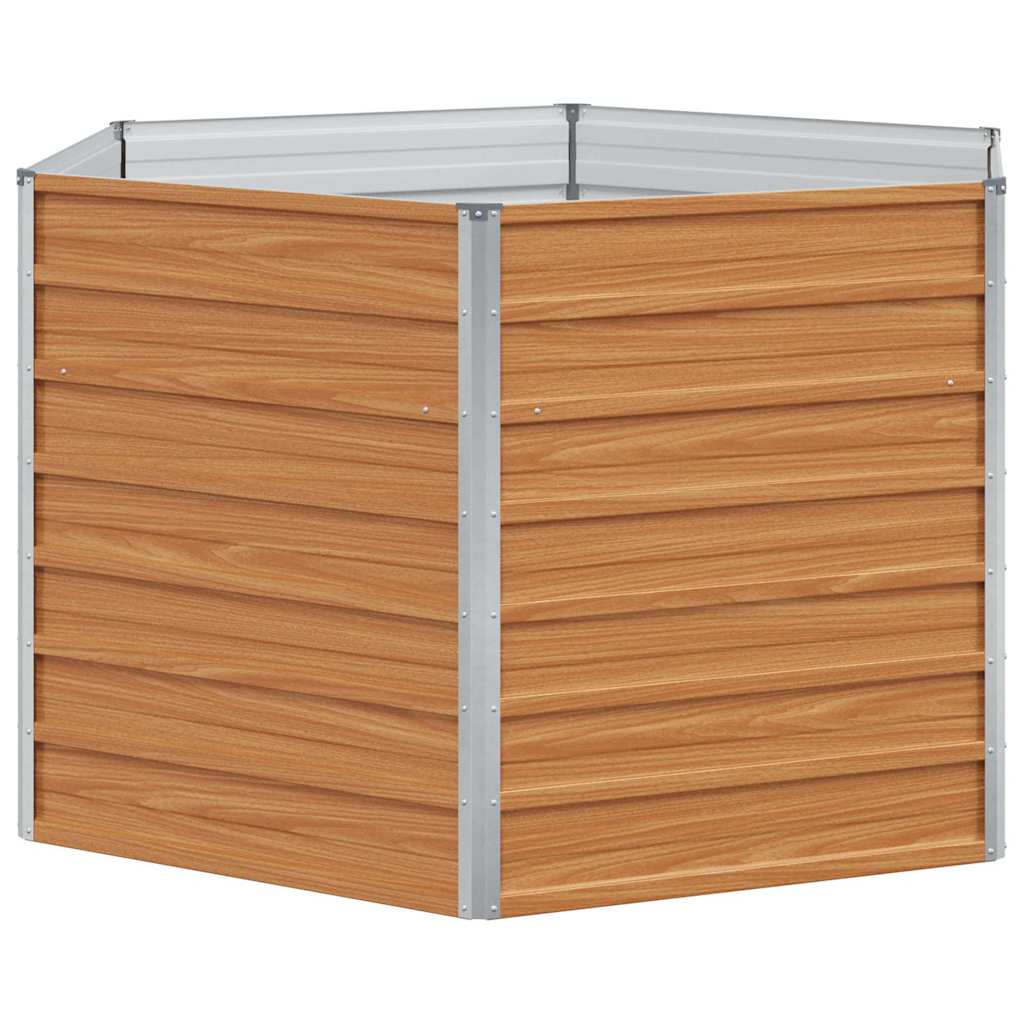 Vidaxx bancal elevado de jardín marrón claro 129 x 129 x 77 cm