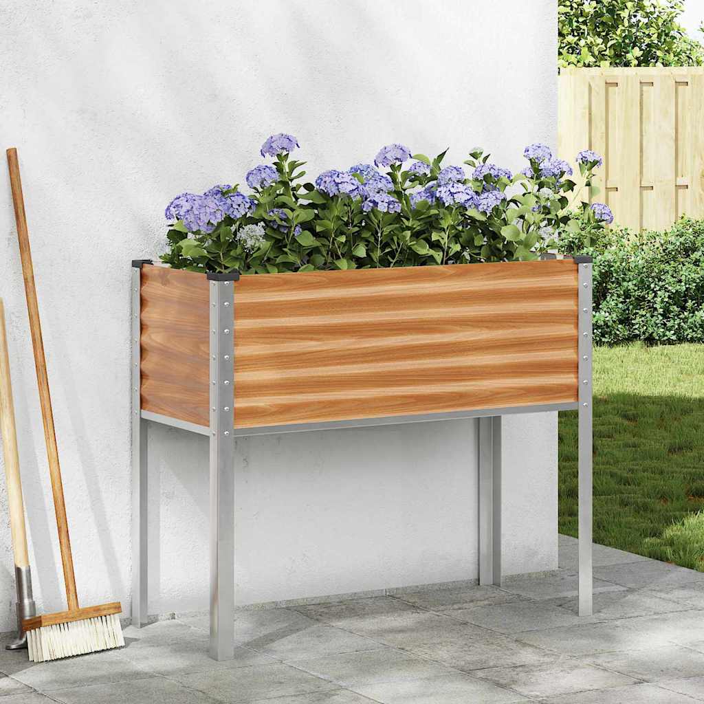 Vidaxl macetero de jardín marrón claro 100,5 x 40,5 x 90 cm