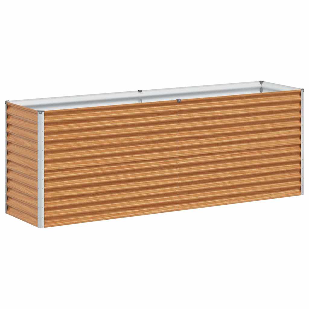 Jardinera elevada vidaxl 195 x 50 x 68 cm acero galvanizado