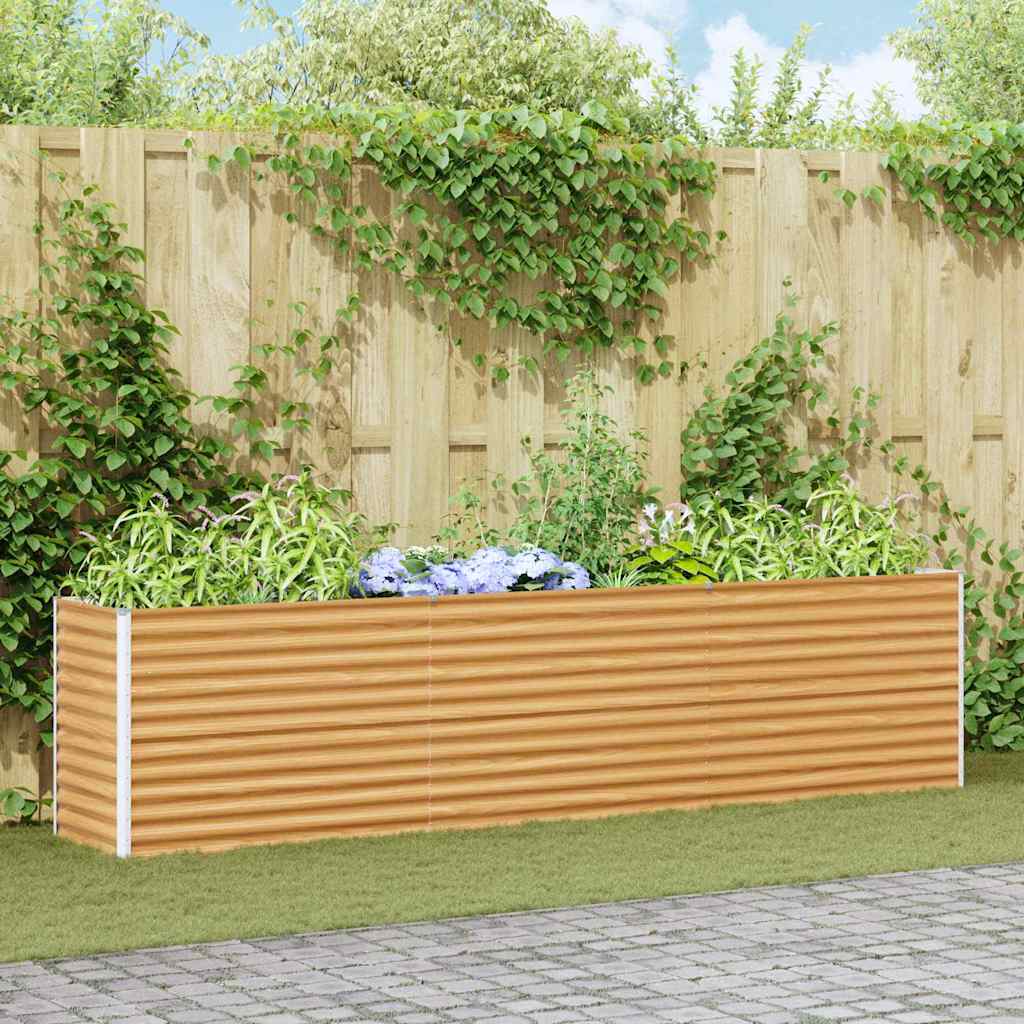 Jardinera elevada vidaxx 290 x 50 x 68 cm acero galvanizado