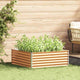 Jardinera elevada vidaxl 98 x 100 x 36 cm acero galvanizado