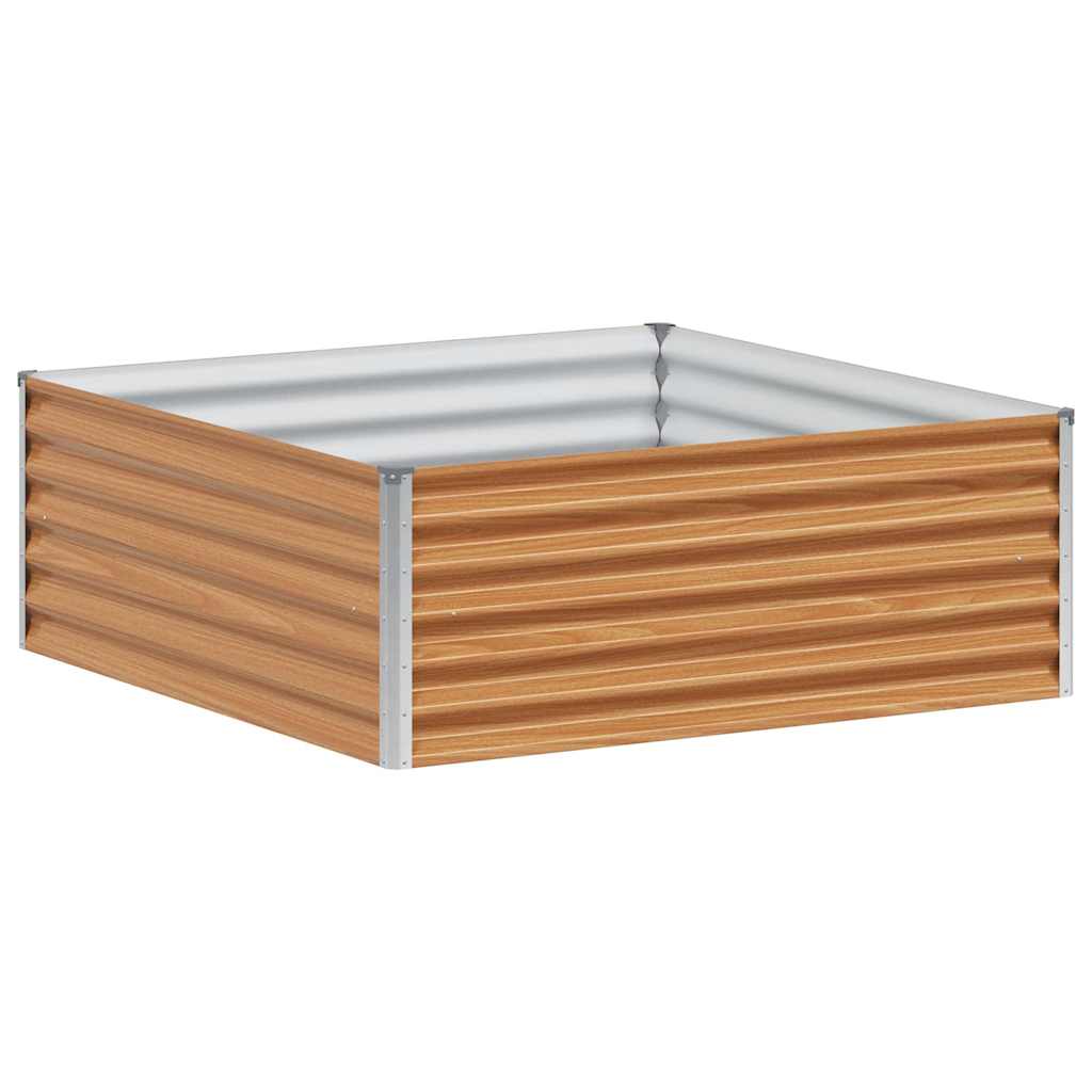 Jardinera elevada vidaxl 98 x 100 x 36 cm acero galvanizado
