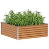 Jardinera elevada vidaxl 98 x 100 x 36 cm acero galvanizado