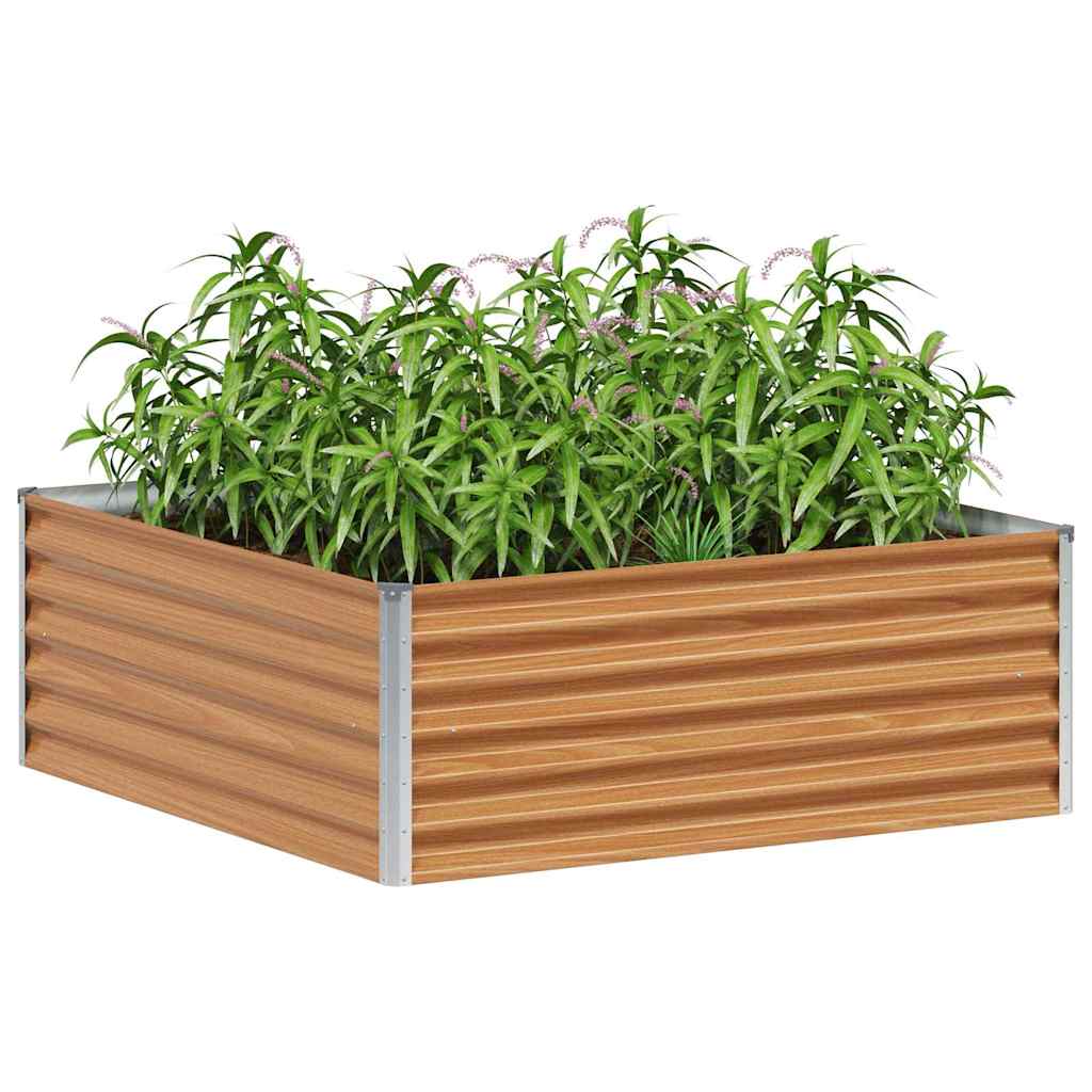 Jardinera elevada vidaxl 98 x 100 x 36 cm acero galvanizado