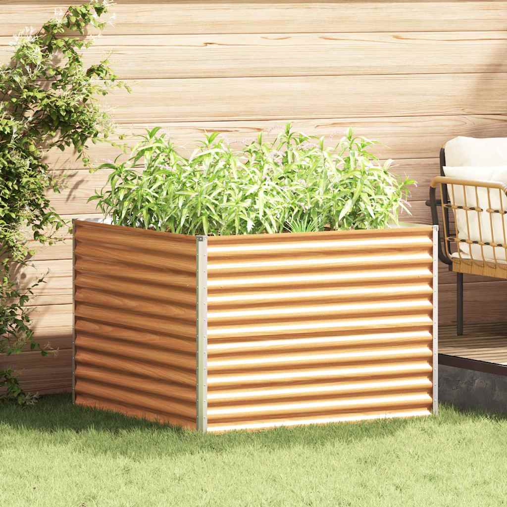 Jardinera elevada vidaxl 98 x 100 x 68 cm acero galvanizado