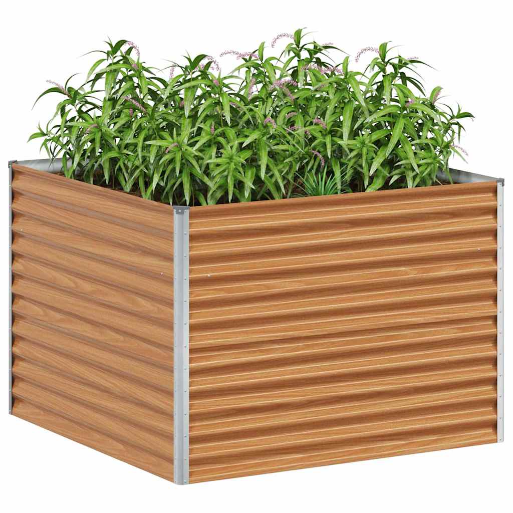 Jardinera elevada vidaxl 98 x 100 x 68 cm acero galvanizado