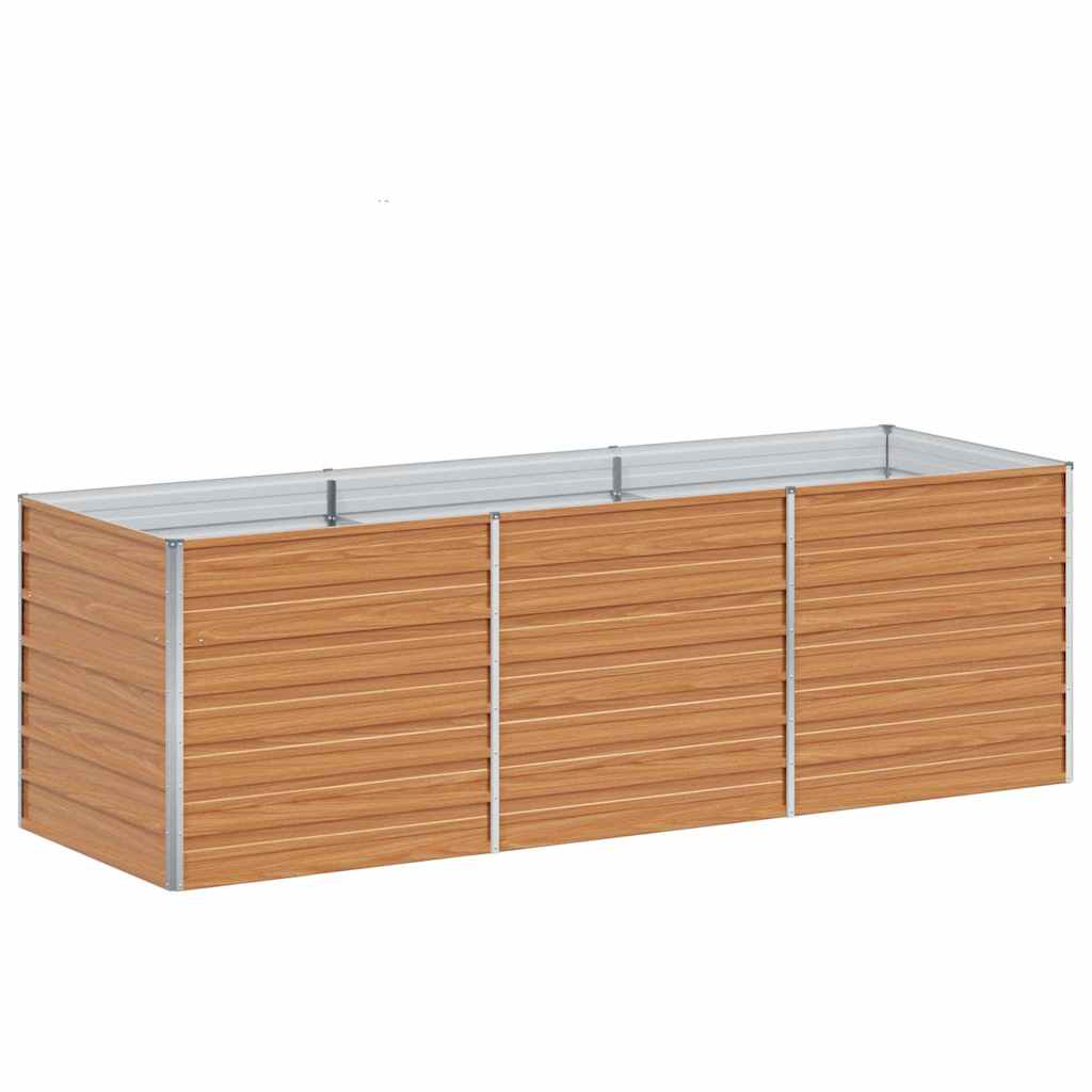 Vidaxx jardinera elevada marrón claro 240 x 80 x 77 cm