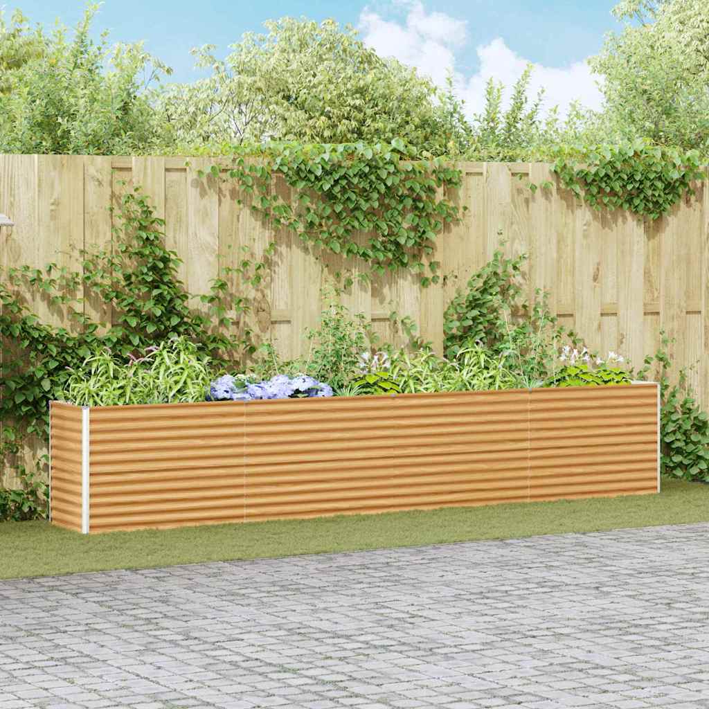 Jardinera elevada vidaxl 390 x 50 x 68 cm acero galvanizado