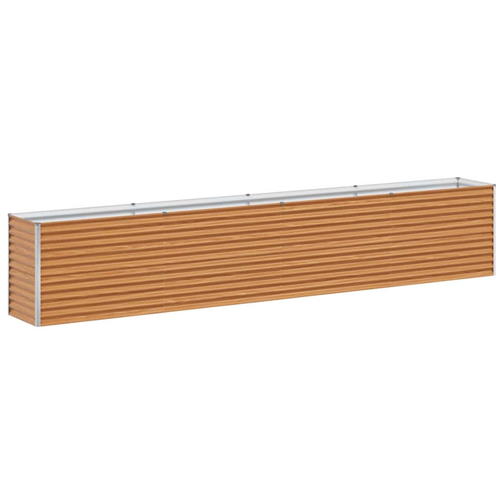 Jardinera elevada vidaxl 390 x 50 x 68 cm acero galvanizado