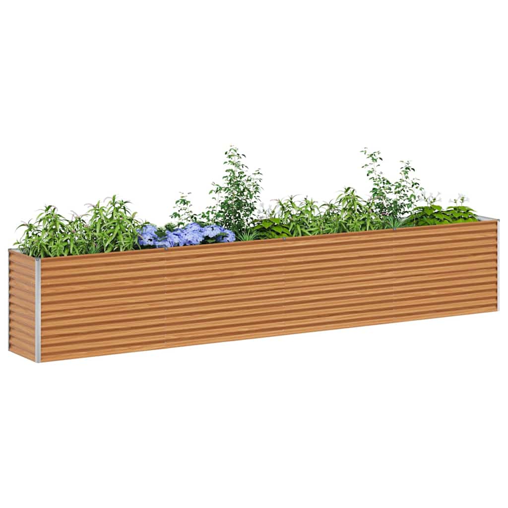 Jardinera elevada vidaxl 390 x 50 x 68 cm acero galvanizado