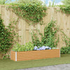 Jardinera elevada vidaxl 195 x 50 x 36 cm acero galvanizado
